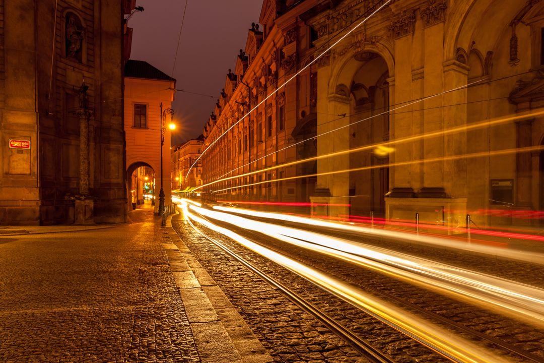 Light trails with slow shutter speed
