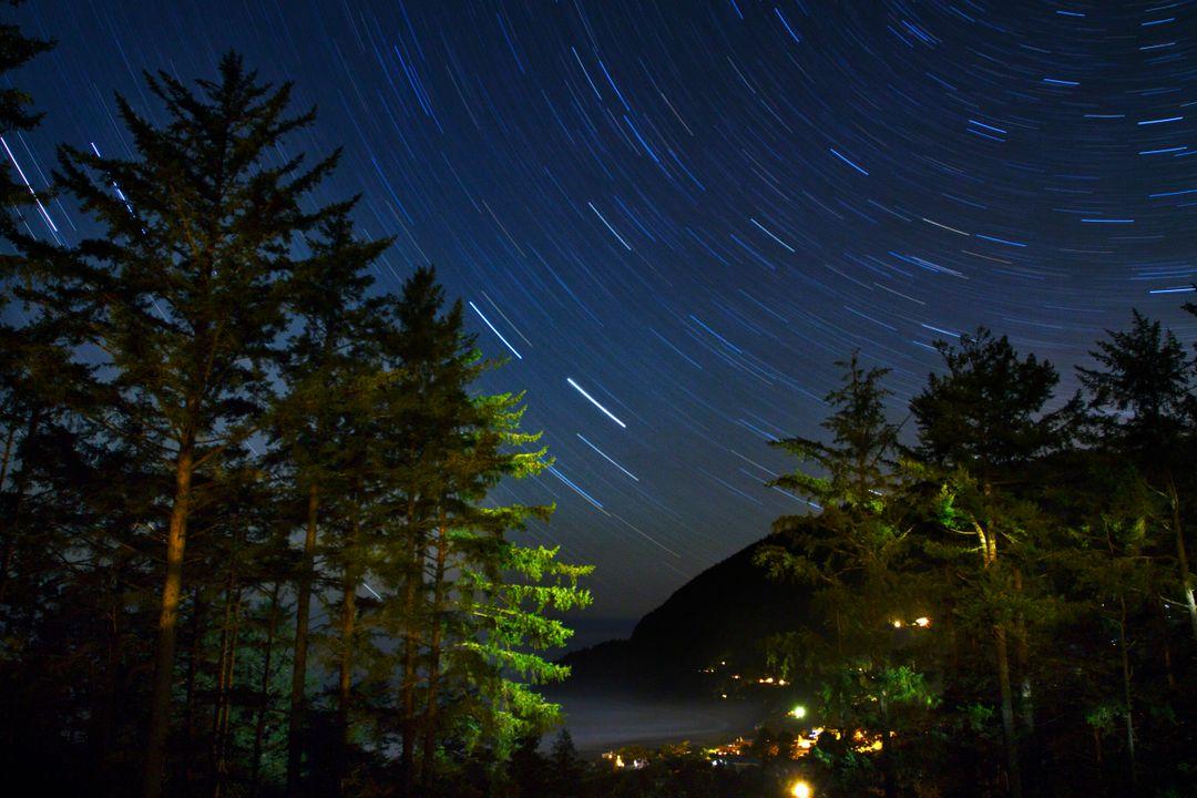 Long Shutter - Low angle of star trails