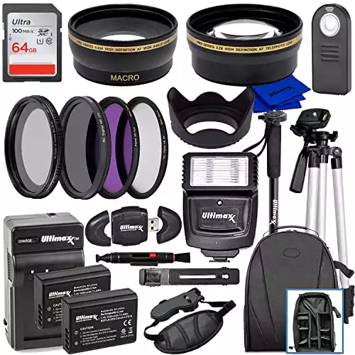 Ultimaxx 58MM Accessory Kit for Canon EOS Rebel